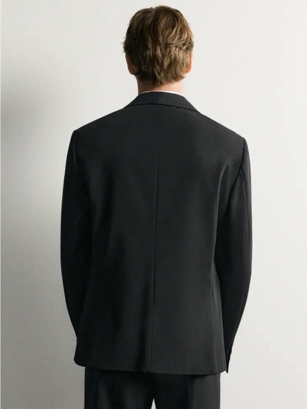 Zara Men’s Black Single-Breasted Notch Lapel Blazer 40R - Picture 4 of 7